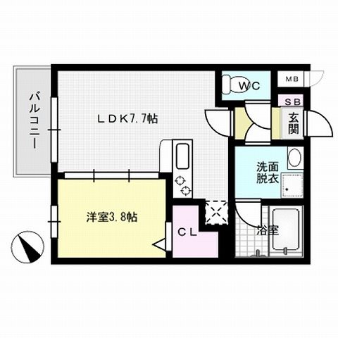 ジュネス下山門～ネット無料～ 間取り