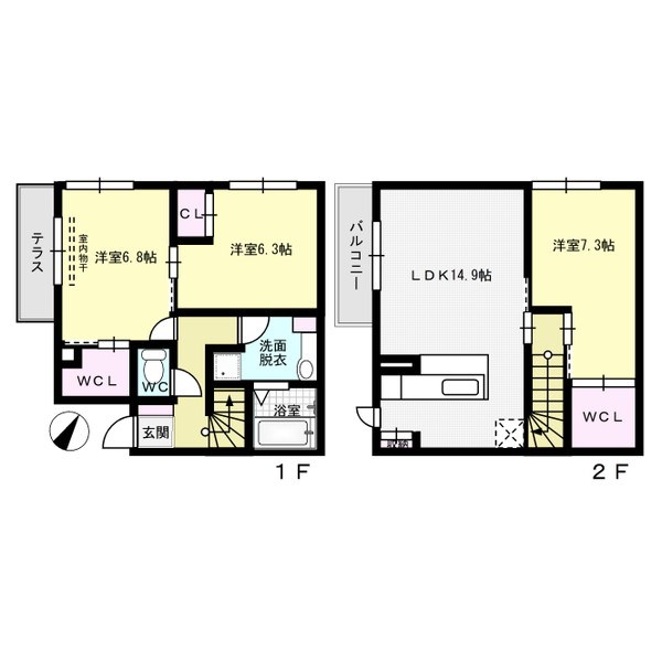 ユニヴェール小笹 間取り