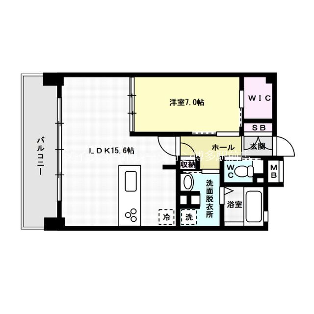 アルファライフ博多プレシャス 間取り図