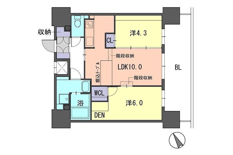 F･PARCGRANDMARK天神 間取り