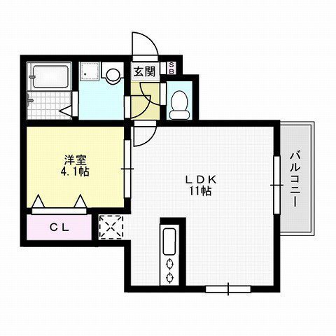 リテラ姪浜～ネット無料～ 間取り