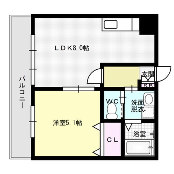 フェリスタ博多駅南 間取り