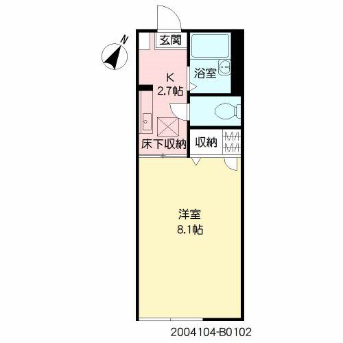 サンハイム26B棟 103号室 間取り