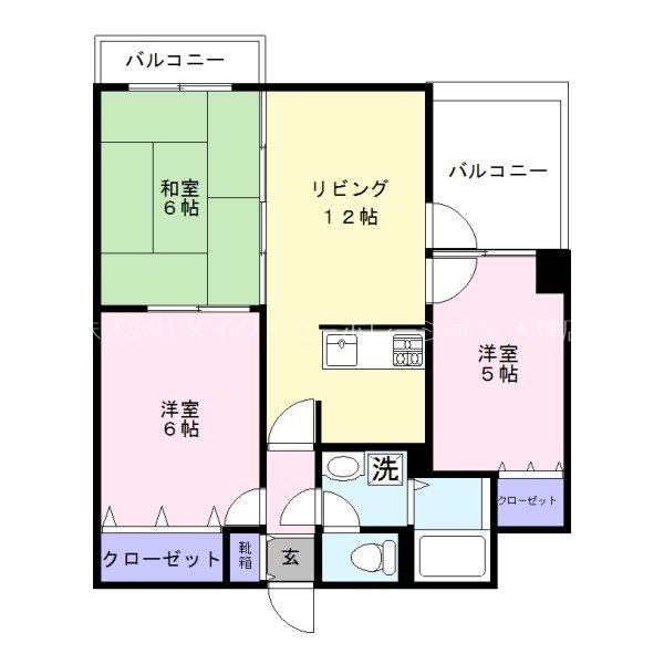 ジートラスト薬院 間取り