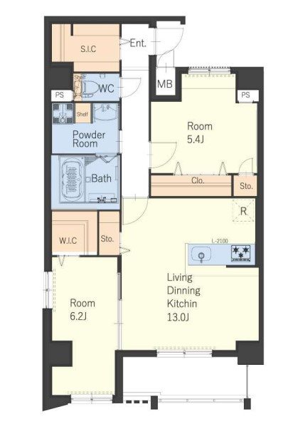 ヴィッラ アプリーレ西新南【Fタイプ】 間取り
