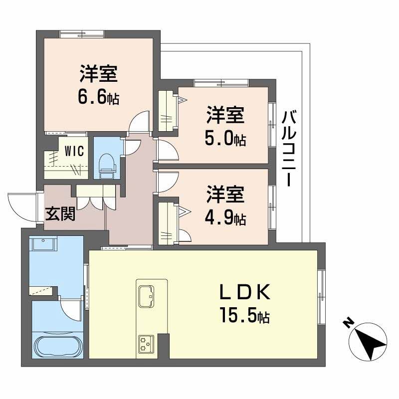 ボヤージュ春日 202号室 間取り