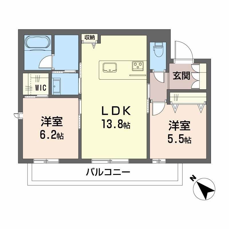 ボヤージュ春日 304号室 間取り