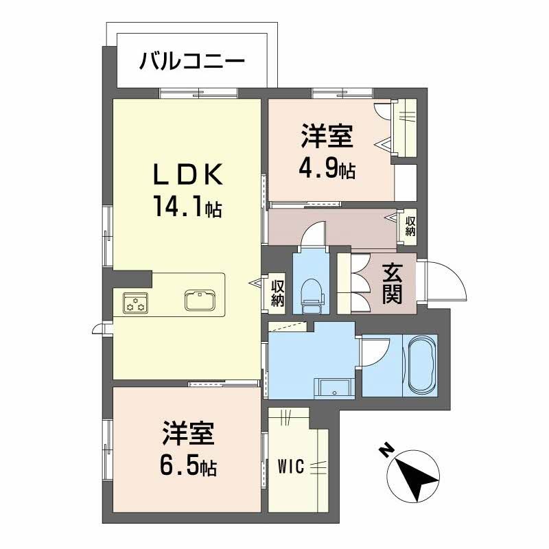 ボヤージュ春日 104号室 間取り