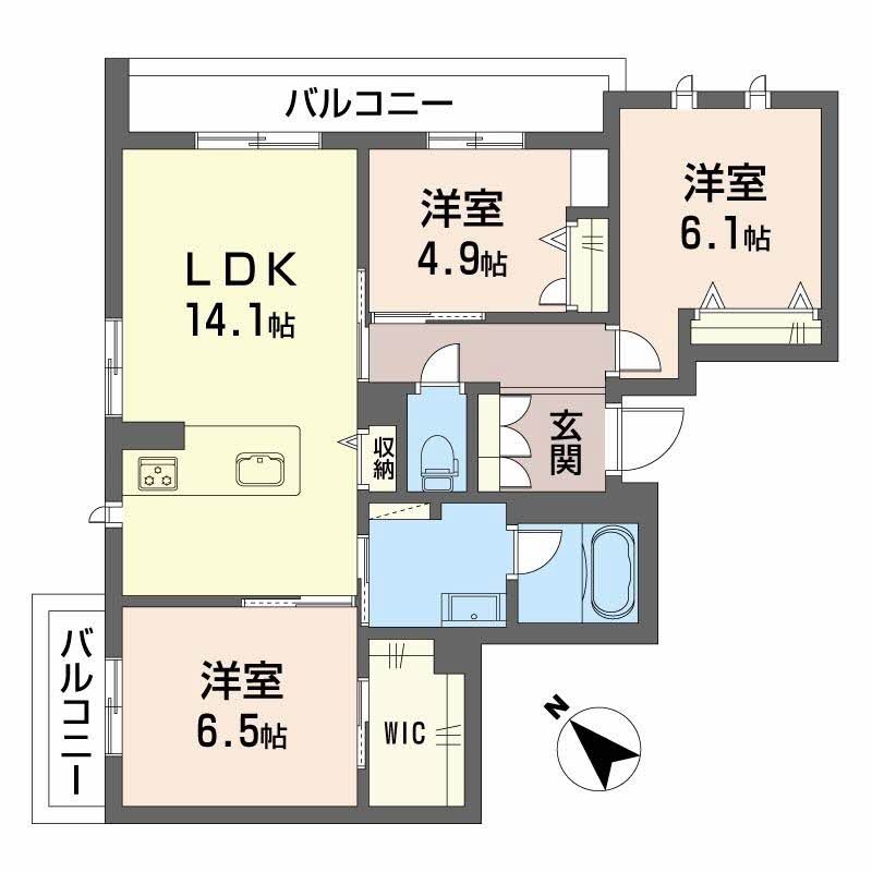 ボヤージュ春日 201号室 間取り