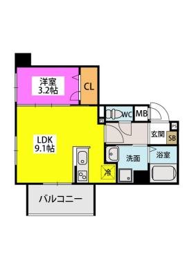 ラフィーネ井尻Ⅱ　B棟  間取り