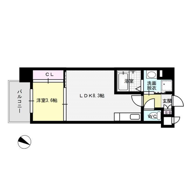 ※間取り反転 ヴェルデ博多サウス 間取り図