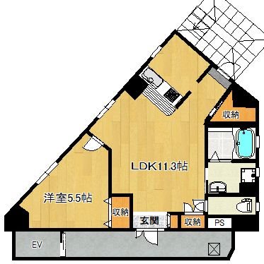 ※室内写真は同物件別部屋引用・現状優先です。 PREMIAGE天神南 間取り図