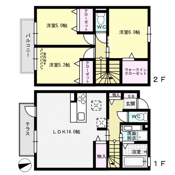 ルポ大野城駅前 103号室 間取り