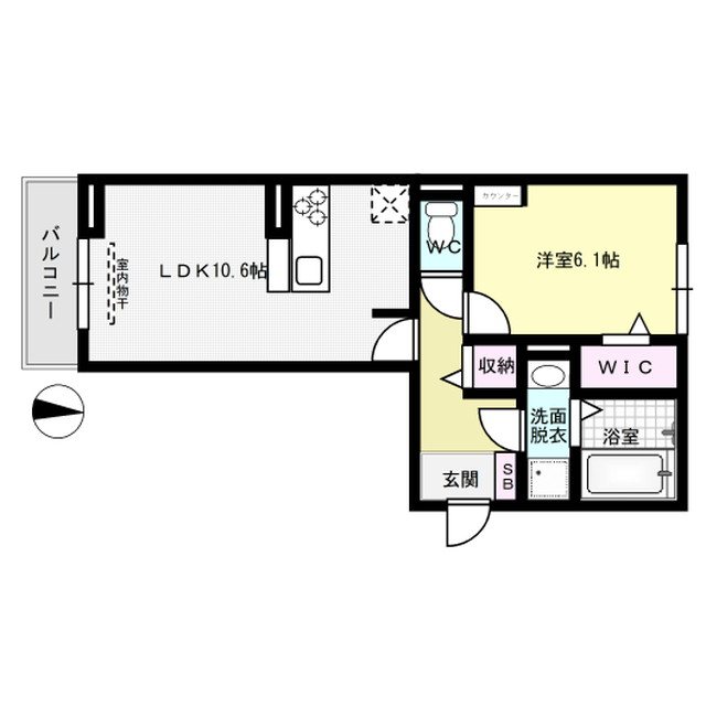 クレシアT 303号室 間取り