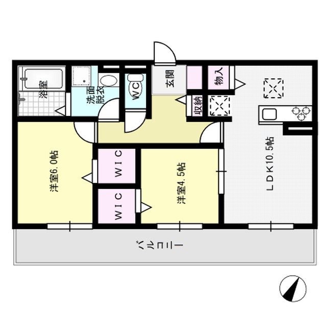 D-roomKOTOBUKI 102号室 間取り