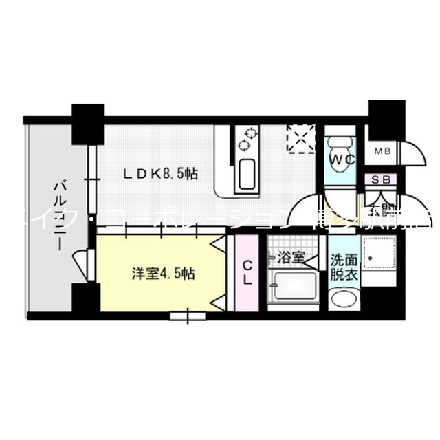 フロッソダリア博多駅前 間取り