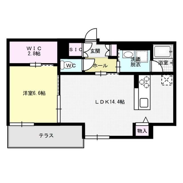 シャーメゾン大野城 104号室 間取り