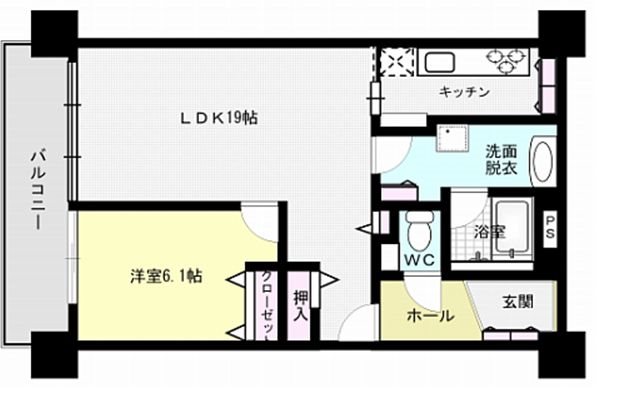 アンピール県庁駅前  間取り