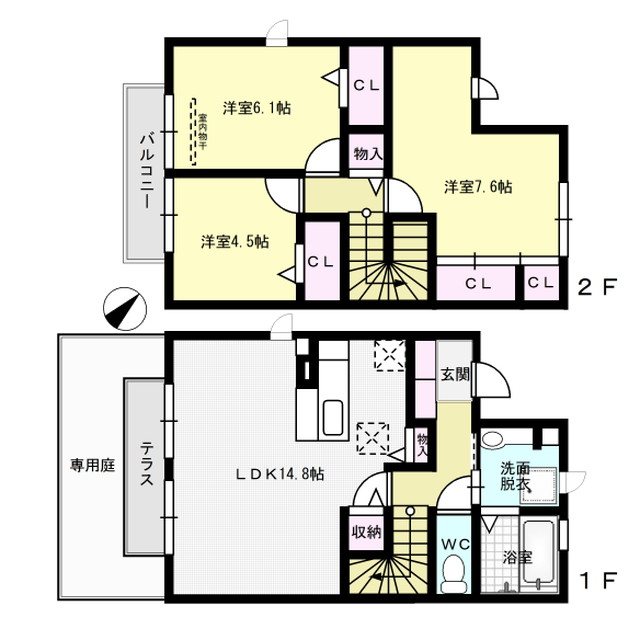 Laurea 106号室 間取り