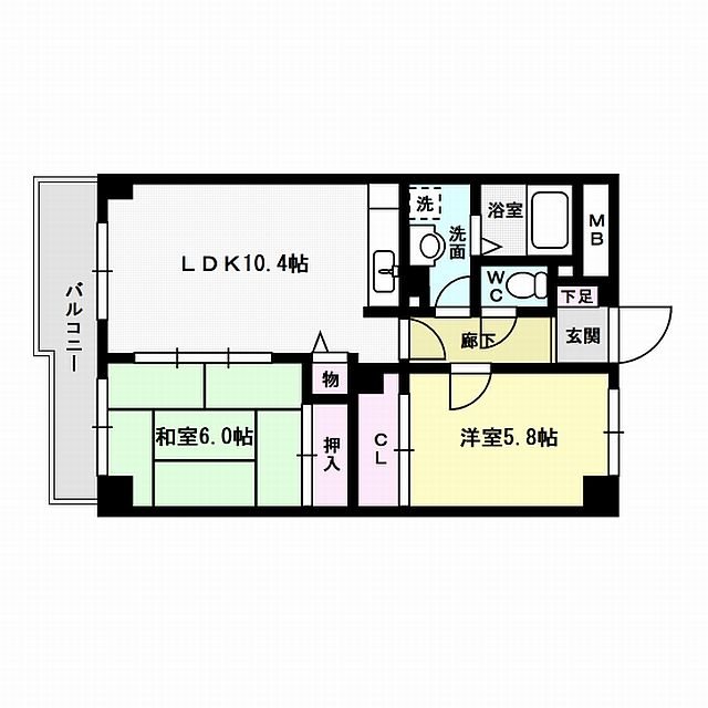 ソシアつつじヶ丘 201号室 間取り