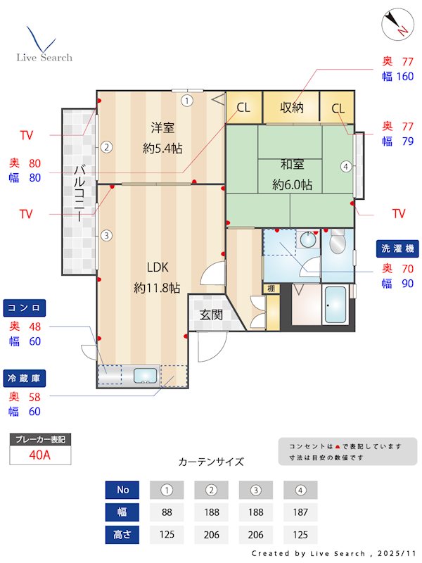 グラシアフィス春日原C棟 202号室 間取り