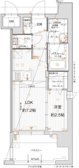 グランフォーレ博多マークプレイス  間取り
