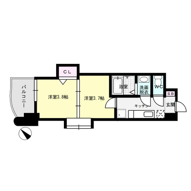 アリビオ博多駅北 間取り