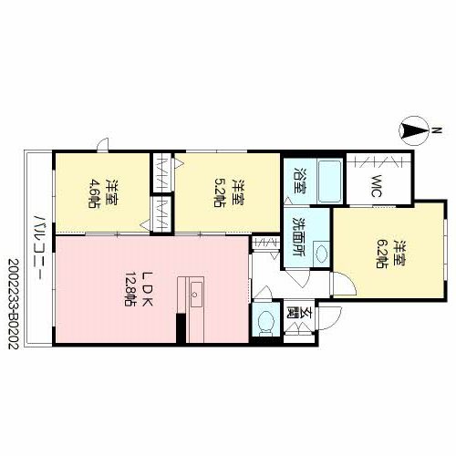 Clair博多南B棟 202号室 間取り