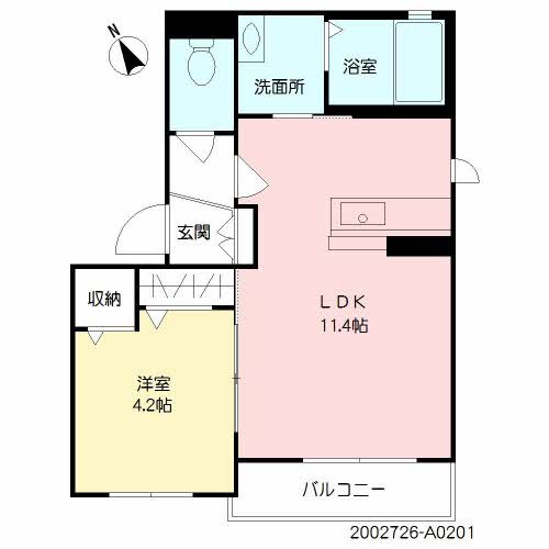 サクレ・クール 201号室 間取り