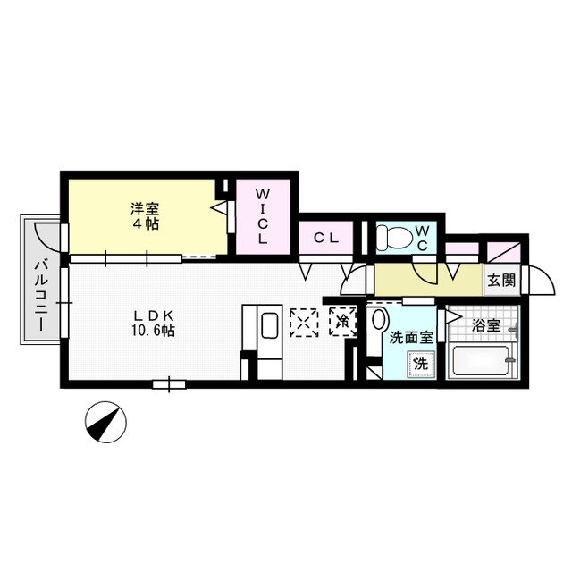 プランドール 101号室 間取り