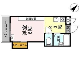 パシフィック白木原 206号室 間取り