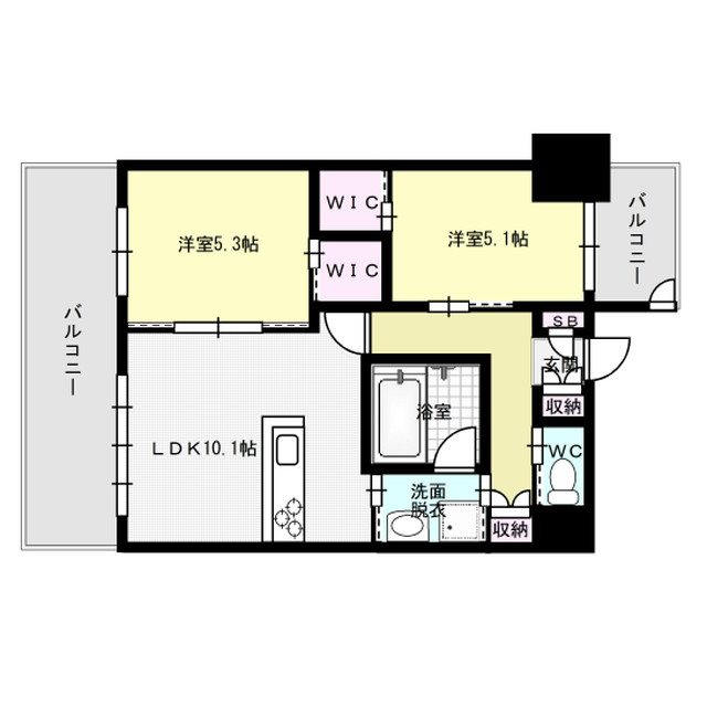LUCIS高宮 906号室 間取り
