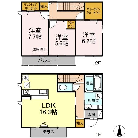 D-roomピトレスク弐番館～駐車場無料～ 間取り