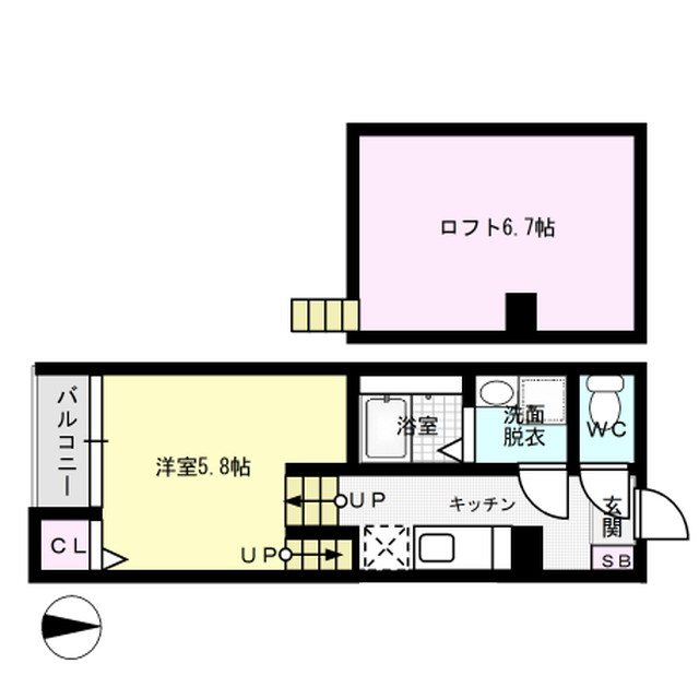 リ・アンジュ井尻 101号室 間取り