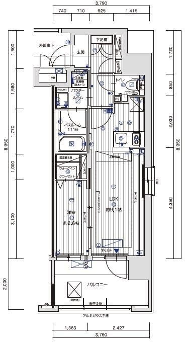 グランフォーレプライム六本松 間取り