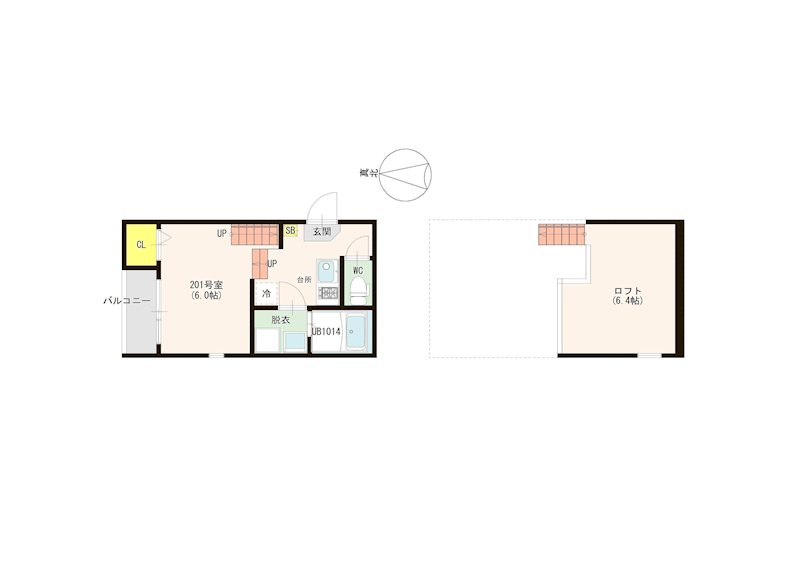 ハーモニーテラス梅林Ⅶ～ネット無料～ 間取り