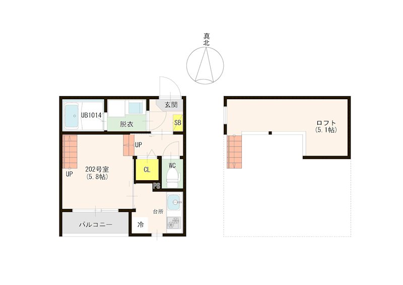 ハーモニーテラス梅林Ⅶ～ネット無料～ 間取り