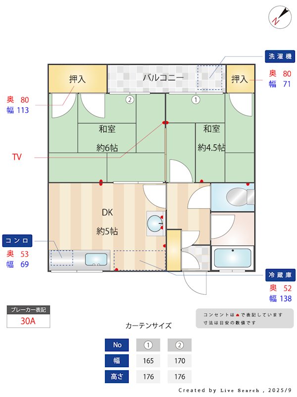 コーポかおり 203号室 間取り