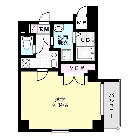 クラーレ 207号室 間取り