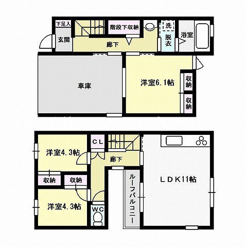 干隈3丁目戸建 間取り