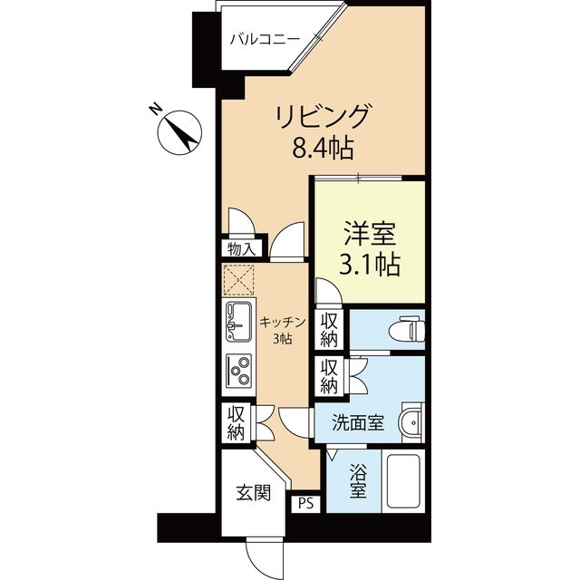 ラクレイス西新レジデンシャルタワー 間取り