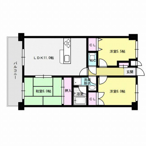 エミネント西新 間取り