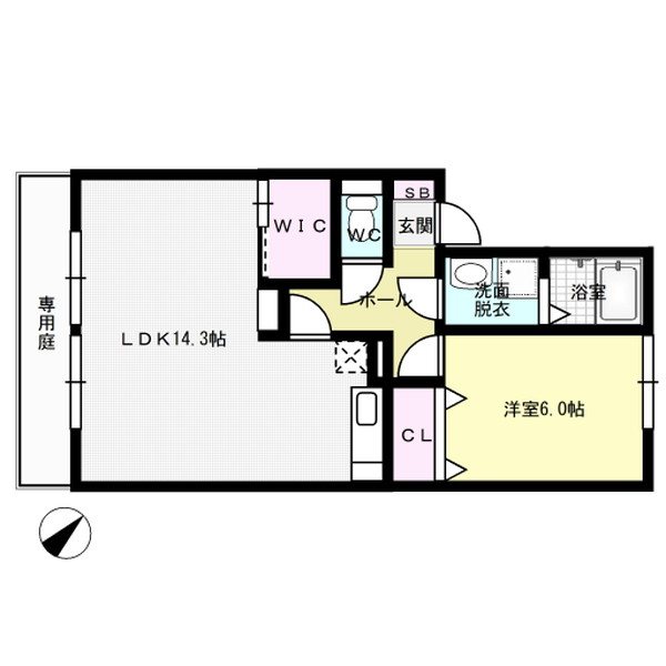 S・KハウスA棟 間取り図
