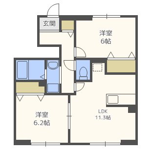 パームヒルズ高宮 間取り