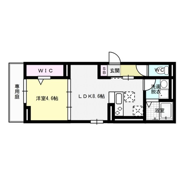 オーブ 101号室 間取り