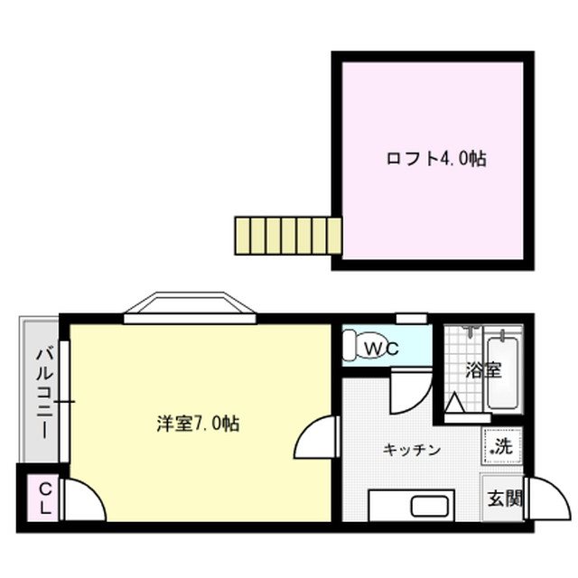 プリムローズ福岡南 105号室 間取り