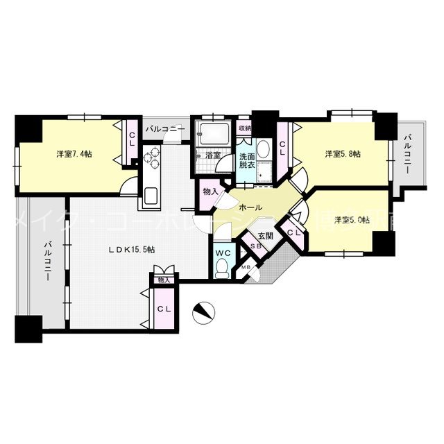 アーサー住吉アーバン 間取り