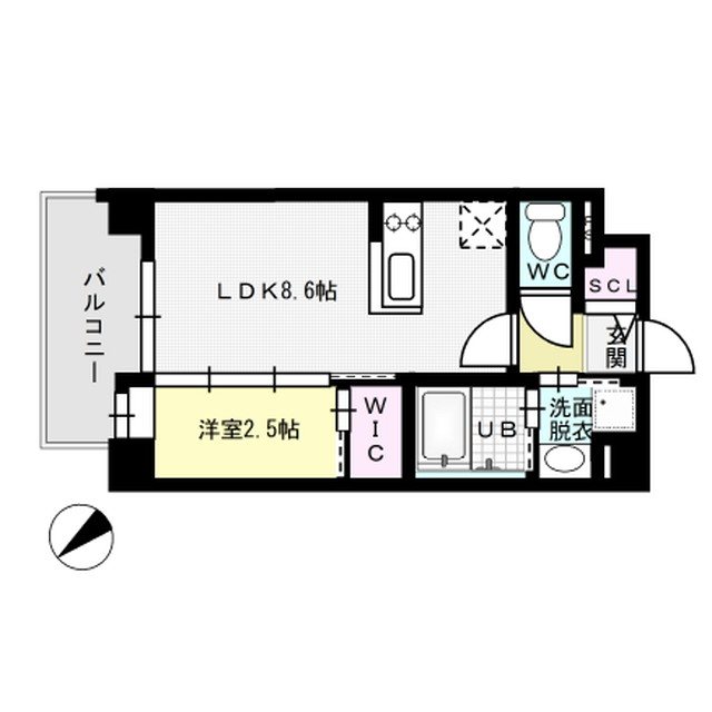 アルティザ春日原駅前マークス 601号室 間取り