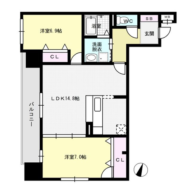 S-FORT警固タワー 間取り