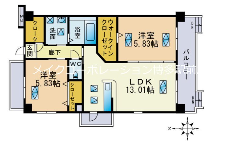 フェルメール  間取り